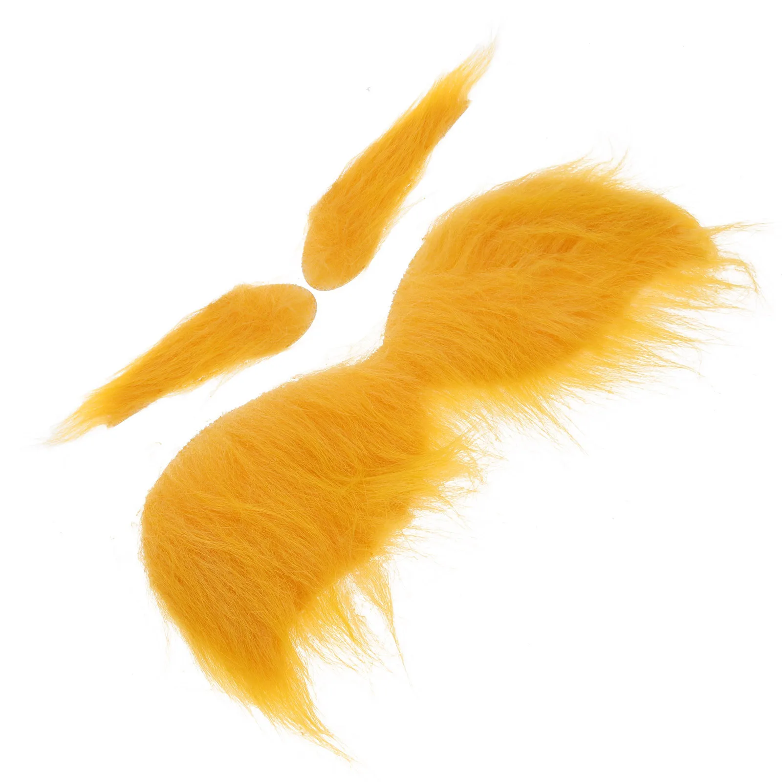 1 conjunto amarelo artificial barba sobrancelha cosplay acessório leve falso para halloween carnaval festa palco decoração foto adereços
