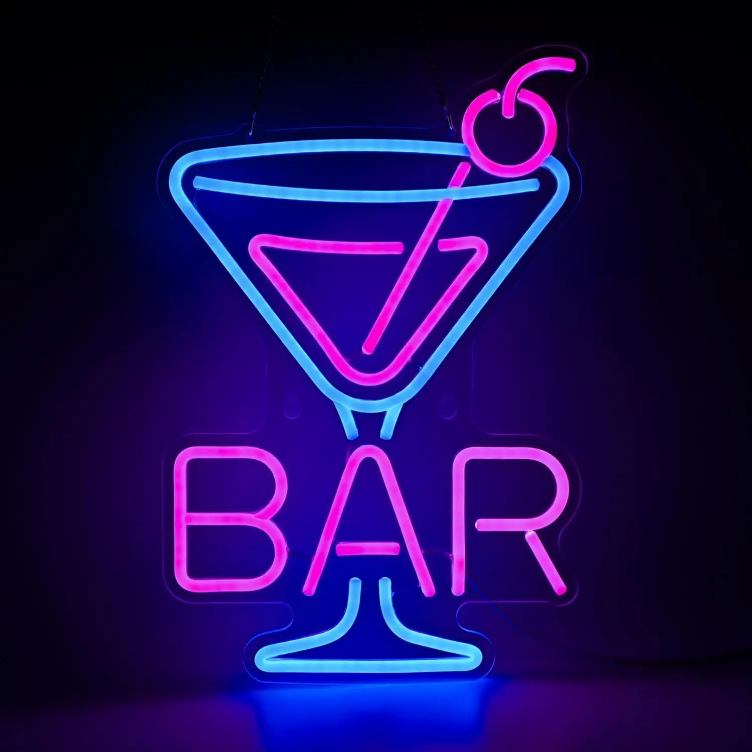 

Cocktail Bar Neon Sign Martini Glass LED Bar Light for Home Pub Bar Tiki Nightclub Salon Wall Art Decor Gifts for Bartenders