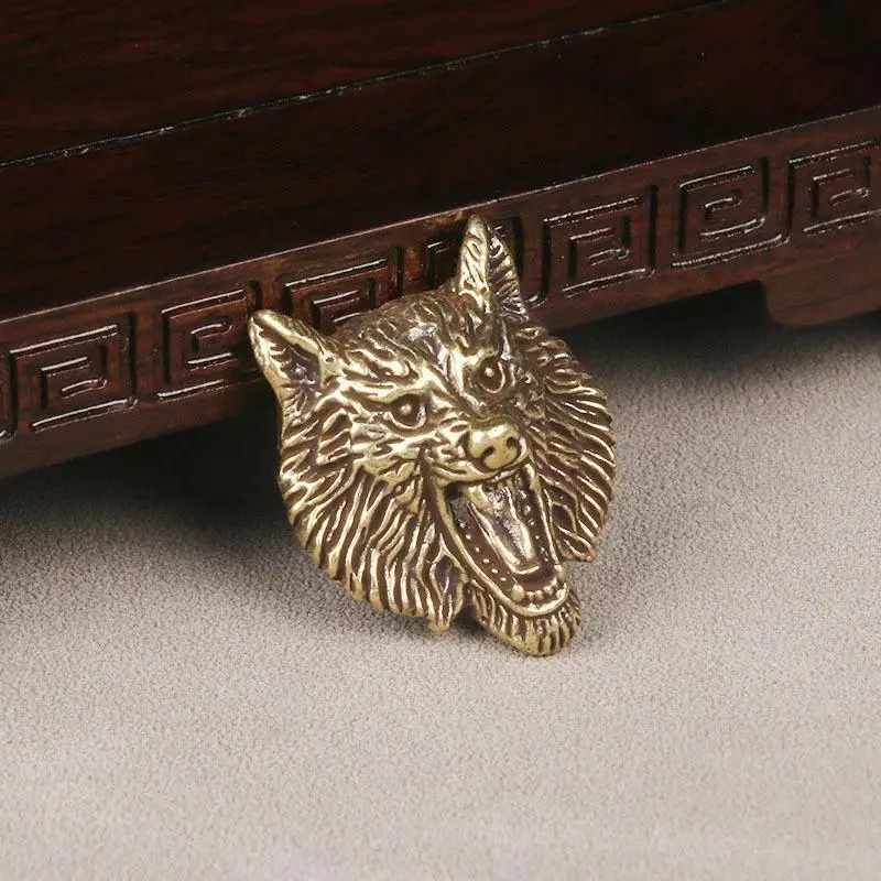 Brass Wolf Demon Devil Conchos Screwback Material Animal Head Design Leather Bag Wallet Chain Button Rivet Connector