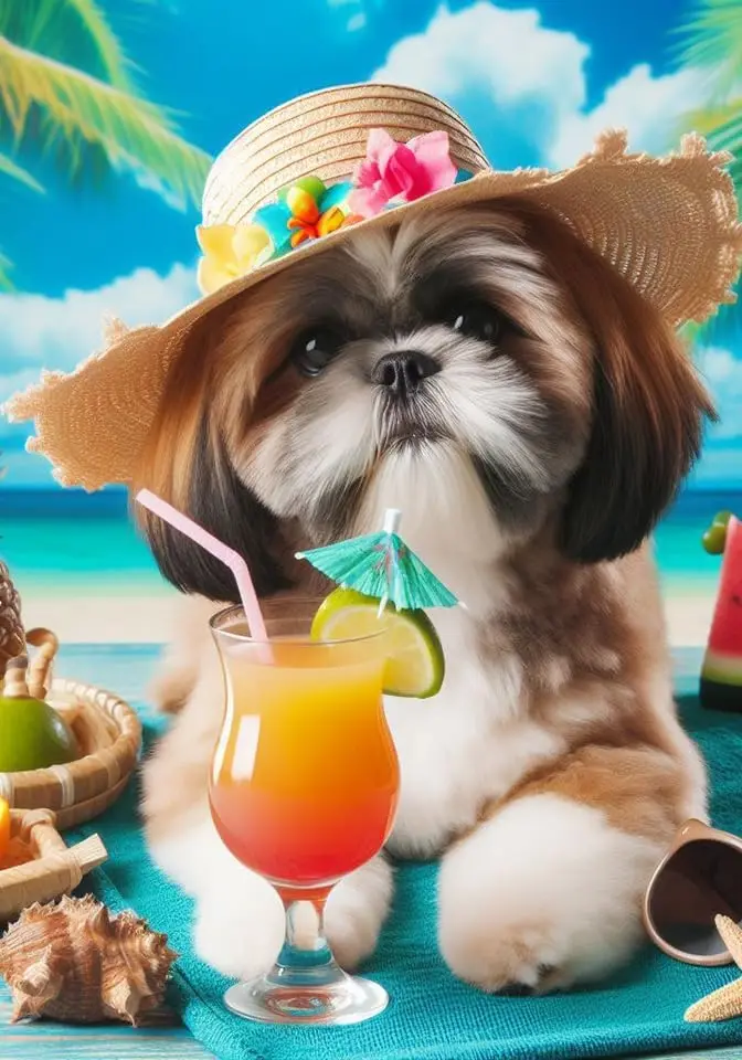 Shih Tzu Brown - Best of Breed DCR Summer Garden Flag 12