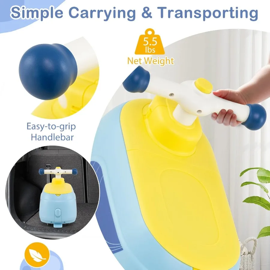 トレーラー付き乗用玩具、屋内外兼用、幼児用乗車玩具、シート下収納、LEDライト、音楽、足で押すスライドカー