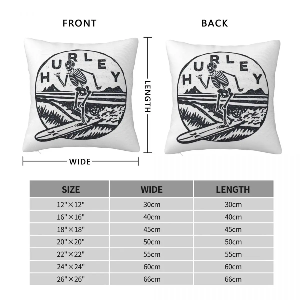 Skeleton Hurley Pillowcase Polyester Linen Velvet Creative Zip Decor Throw Pillow Case Sofa Seater Cushion Cover