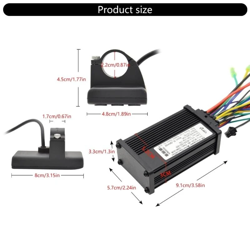 

83CE 24-48V Sine Waves Motor Speed Controller with S866 LCD Color Display for Scooter