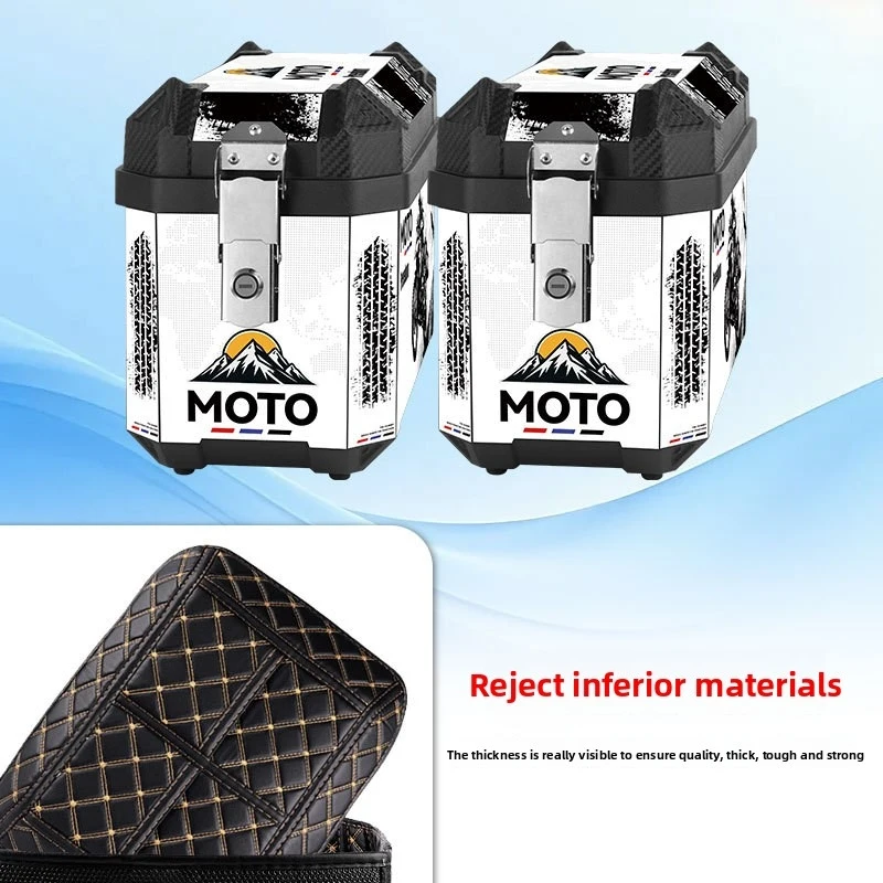 

Motorcycle tail box, universal waterproof expansion for both sides of electric scooter, Haojuetr300dl250Plastic side box
