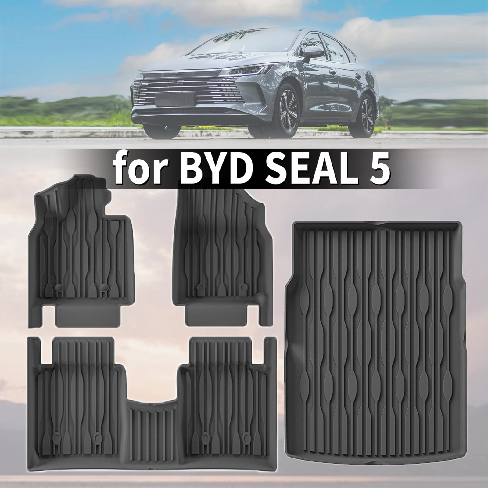 

for BYD SEAL 5 Destroyer 05 2025 2026 3D Maxpider Style TPE Floor Mats Full Coverage Heavy Duty All Weather Accessories