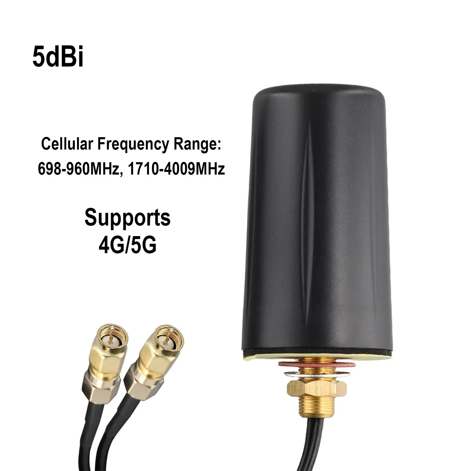 Parts Broadband Mobile Antenna Mobile Parts Replacement 4.8 × 4.8 × 8.2 Cm Vehicle 82mm Accessories Black Broadband