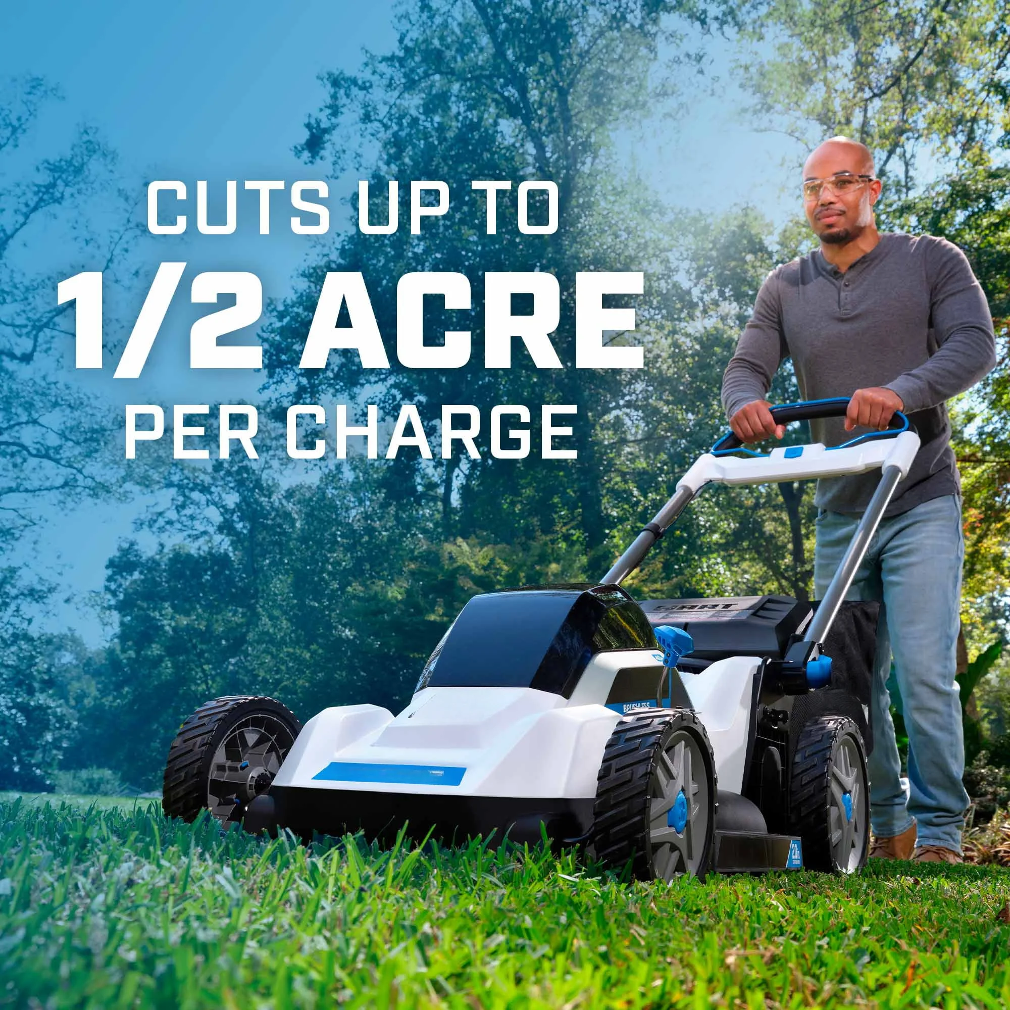 40-Volt 20-inch Cordless Brushless Push Mower Kit, (1) 6.0Ah Lithium-Ion Battery 2x faster charging speed *