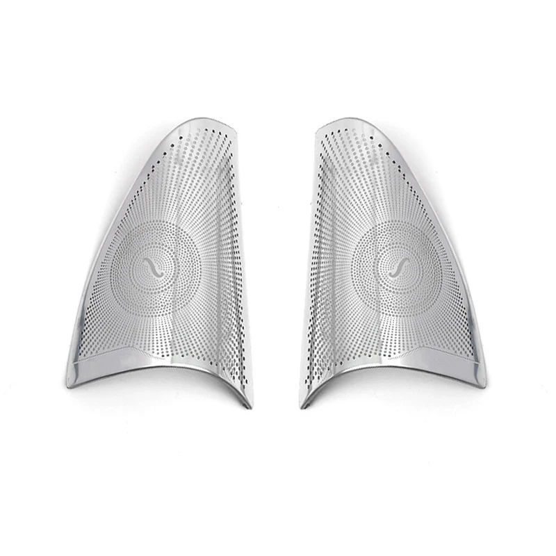 Cubierta embellecedora de altavoz de acero para puerta de coche, cubierta decorativa estéreo para mercedes-benz C E GLC Class W205 W213 X253