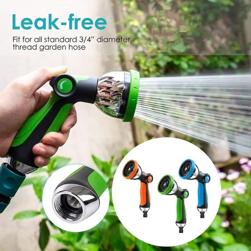 

Water Hose Nozzle Multifunctional for Cleaning Watering Multiple Hand Sprayer Lightweight Heavy Duty Hose Sprayer D2RD