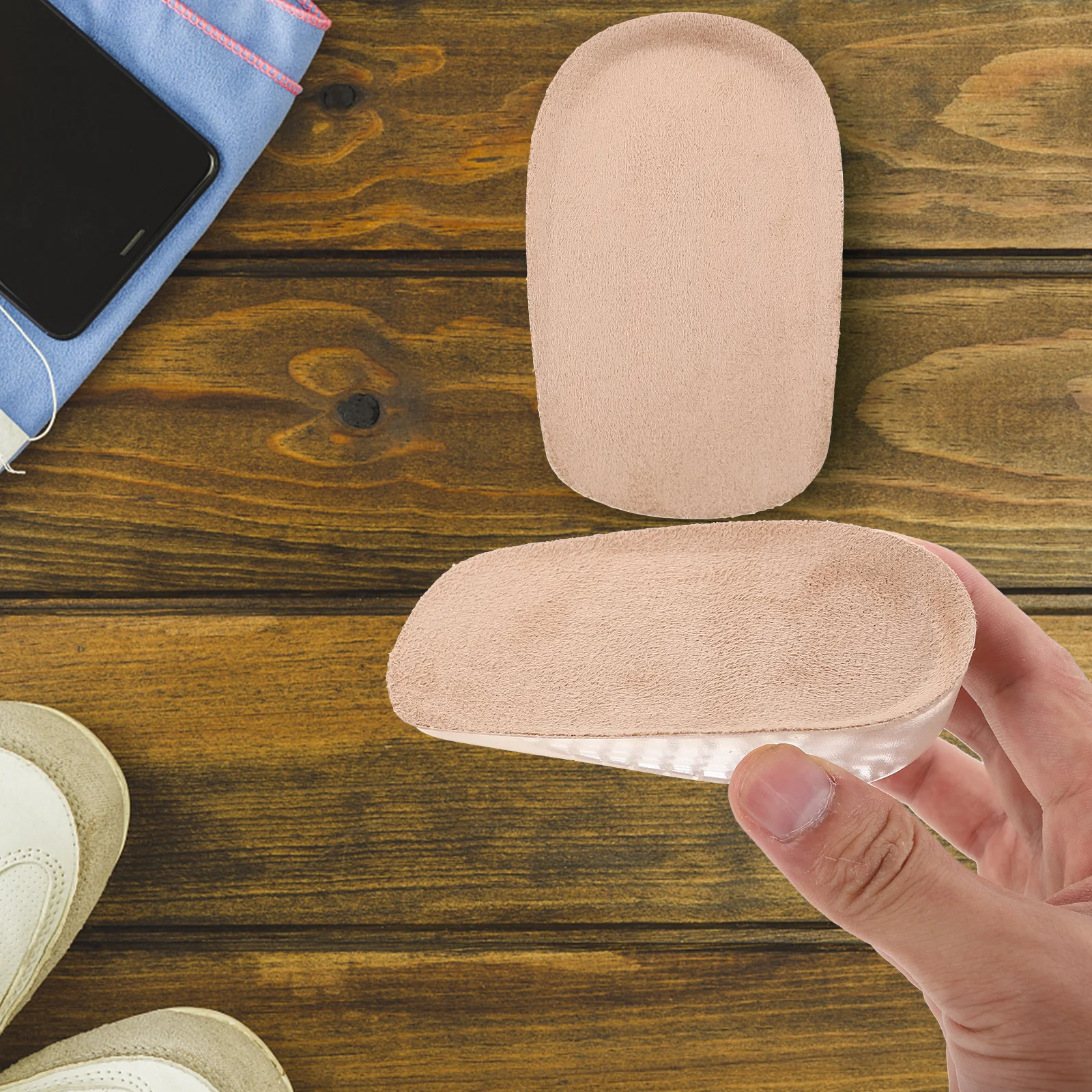 3cm 키높이 반깔창 앞발 쿠션 패드 보이지 않는 신발 깔창 미끄럼 방지 편안한 발 관리 도구