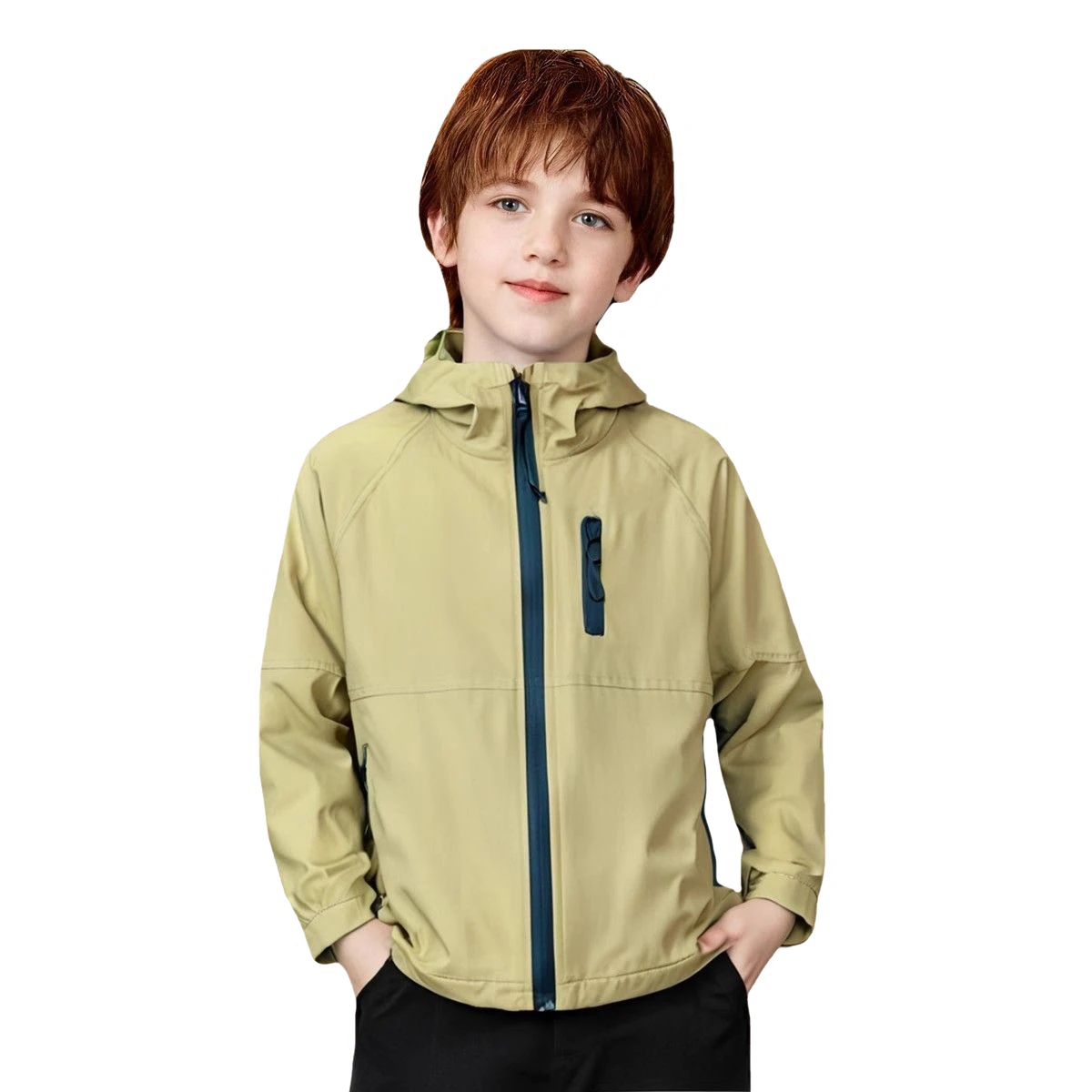 Spring Autumn New Boys Jacket Solid Color Hooded Zipper Windbreaker Coats For 3 4 5 6 8 10 Years Boys Casual Outerwear