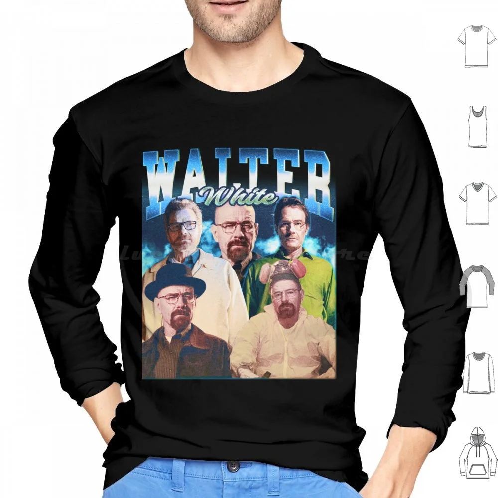 Walter White Vintage 90s Rap Style , Walter White Bootleg Fan Hoodies Long Sleeve Better Call Saul Saul Goodman Walter