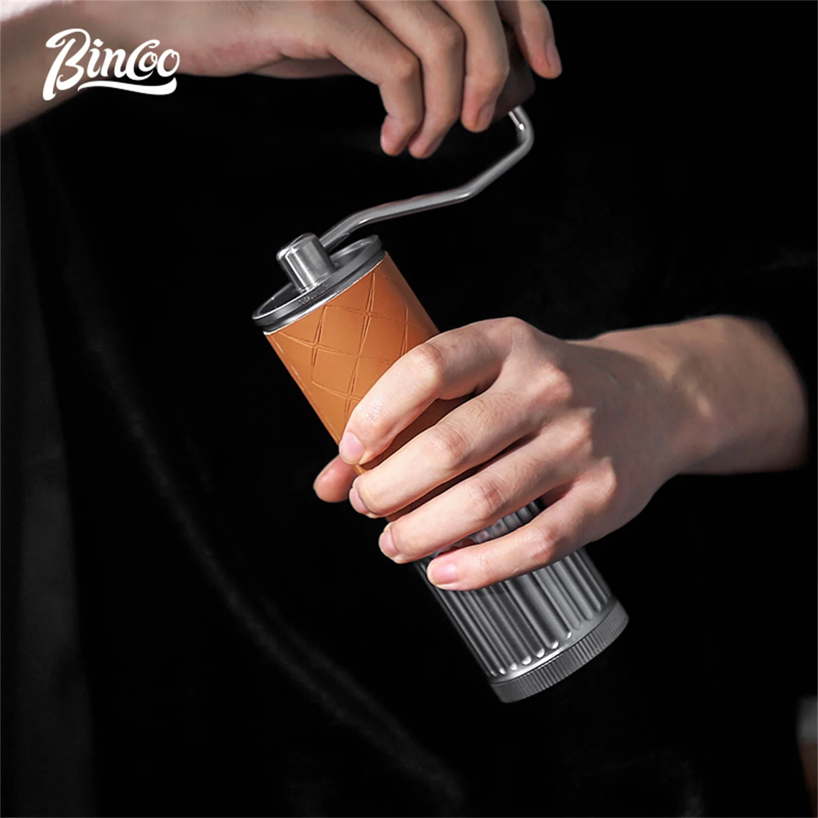 Bincoo manual coffee grinder 6 angle iron core adjustable conical burr coffee grinder efficient portable barista tool