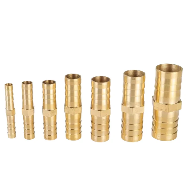 4-25mm Hose Barb 2 3 4 Ways Staright Elbow Y Tee Corss Bulkhead Brass Hosetail Pipe Fitting Connector Splitter Home Garden