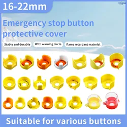 10Pcs 22mm hole Emergency stop button protective cover, preventing misoperation,emergency mushroom head switch protective seat