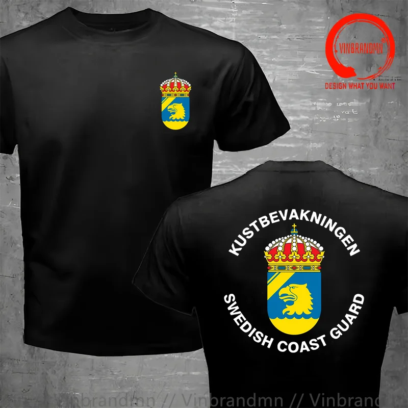 Sweden Swedish Coast Guard Marine Men T-shirt Classic Short Sleeve Casual 100% Cotton T Shirts New Vintage Fashion Tshirt Camisa
