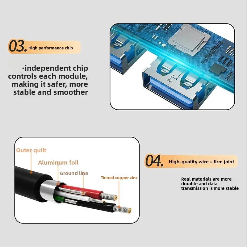 Espansore USB 3.0 tipo-c Docking station 5 in 1 Hub USB Hub Docking station per computer Splitter