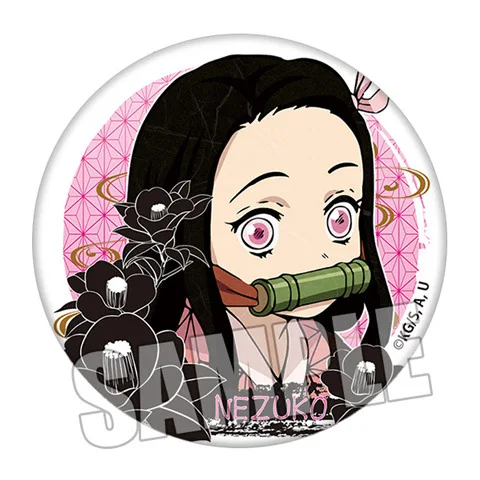 Demon Slayer Kimetsu no Yaiba Shinobu Kocho Mitsuri Kanroji Giyu Tomioka Hashira Anime Cosplay Badge Pin Brooch Collectible view 2