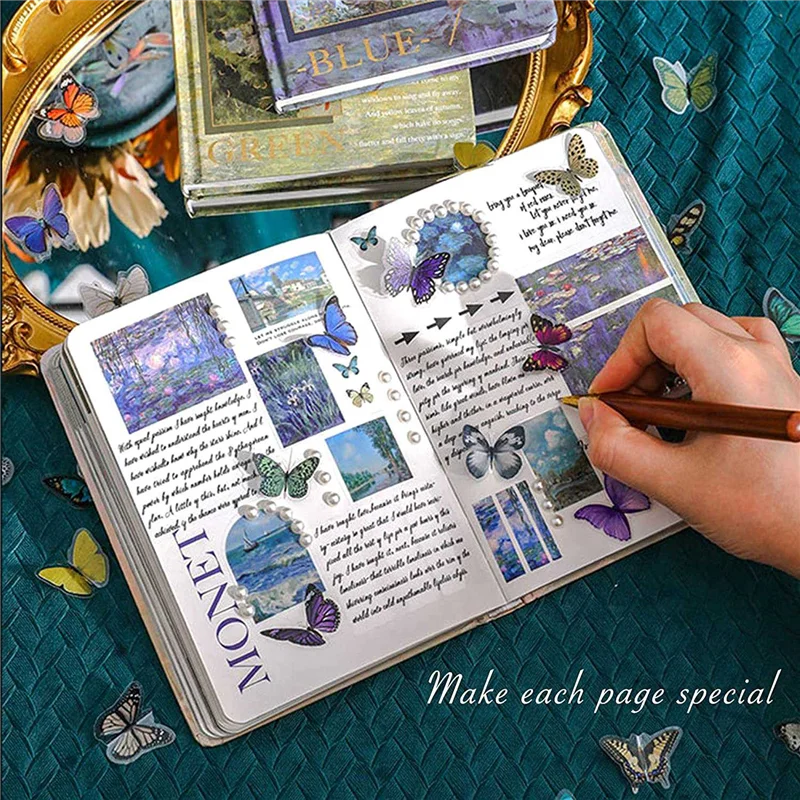 

Новейший эстетический набор для скрапбукинга, винтажная картина маслом B6, блокнот для скрапбукинга, художественные наклейки