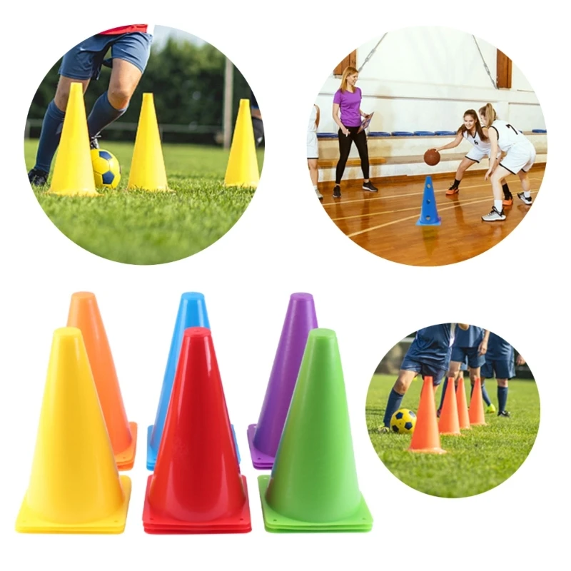 

10Pcs Plastic Agilitys Cone Football Sign Bucket Soccer Training Marker Obstacle Cone Football Training Maker Bucket