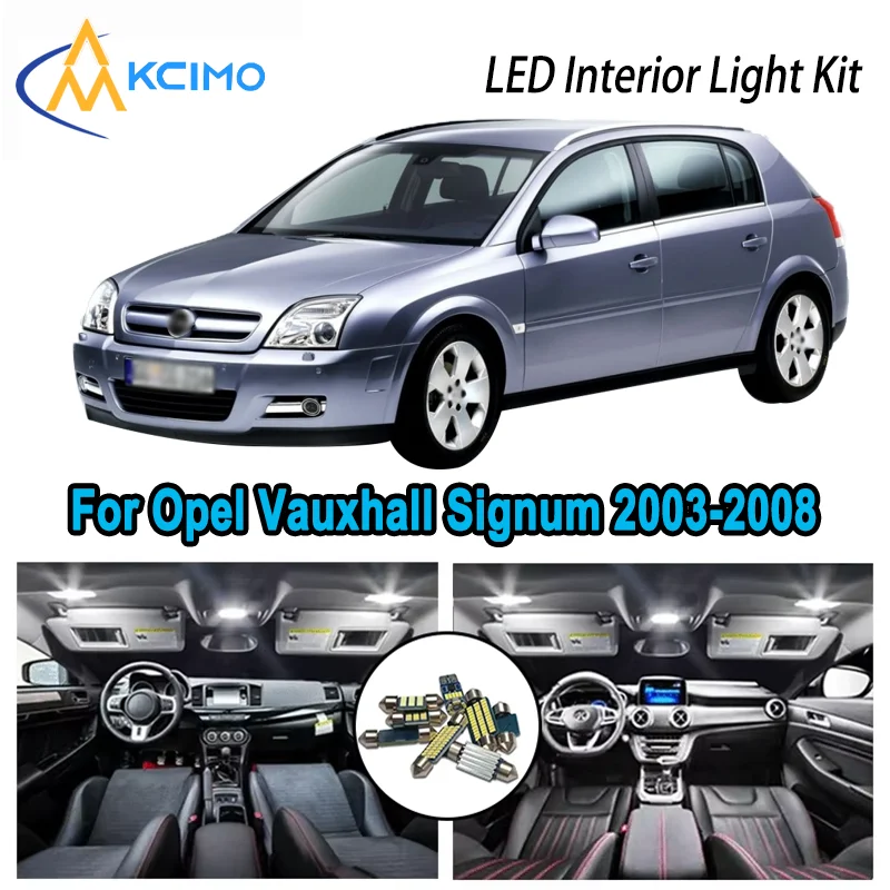 

Premium Bright LED Interior Light Kit for Opel Vauxhall Signum 2003-2008 2004 2005 Dome Map Trunk Car Lamps with Canbus No Erro