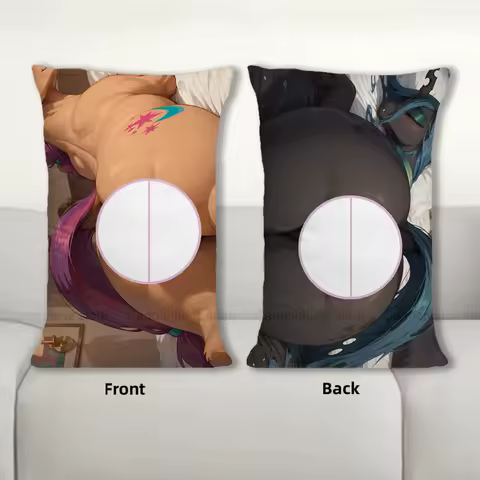R18+ Dakimakura Anime Horse's butt Pillow Cover Sofa Cushion Double-side Print Throw Pillow Case 40X60cm