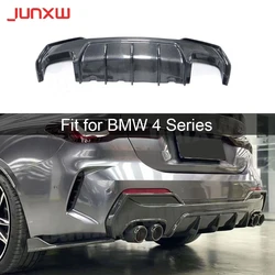 Carbon Fiber FRP Black MP Style Rear Bumper Lip Diffuser For BMW 4 Series G22 G23 2020+ Rear Diffuser Splitters Spoiler