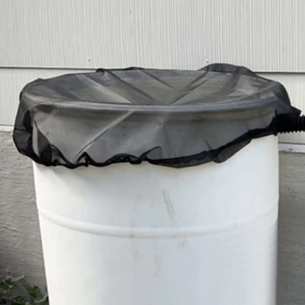 2Pcs Rain Covers Polyester Mesh Net Covers Outdoor Water Tank Protector Filter Net for Garden Rain Bucket Debris