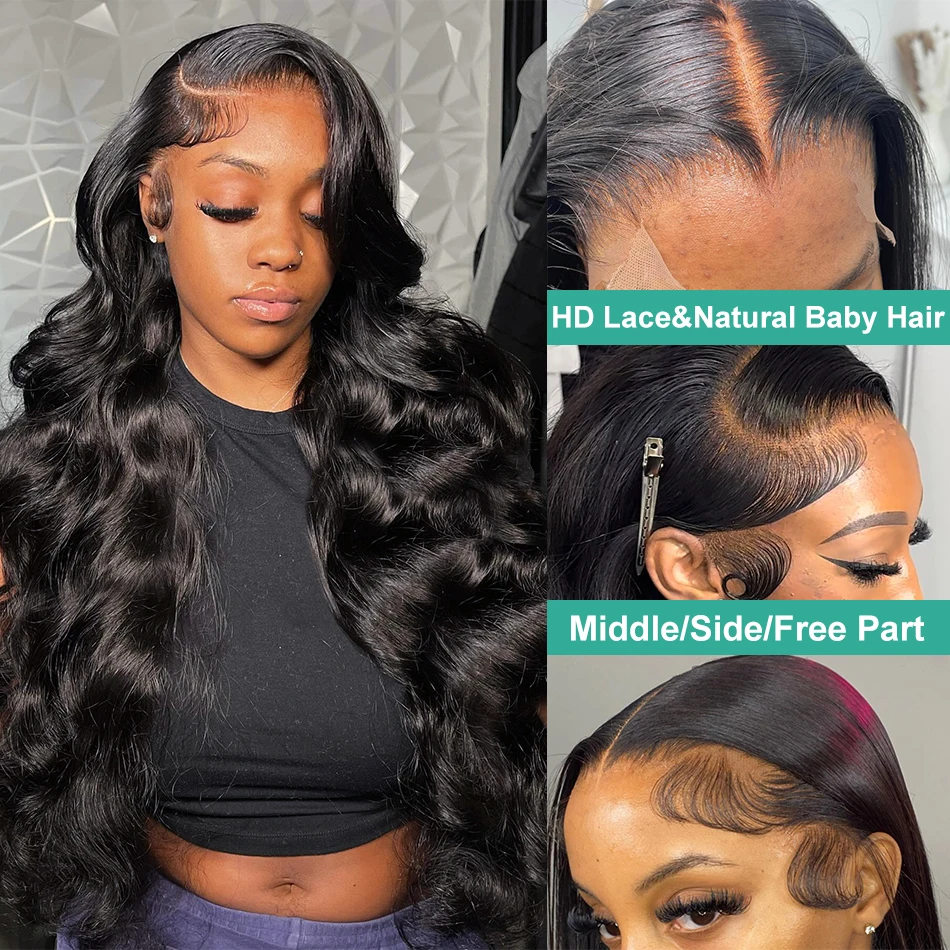 Meodi Body Wave 13x6 Hd Lace Frontal Wig Human Hair 30 40 Inch 13x4 Brazilian Pre Plucked Lace Wigs For Women 360 Lace Front Wig