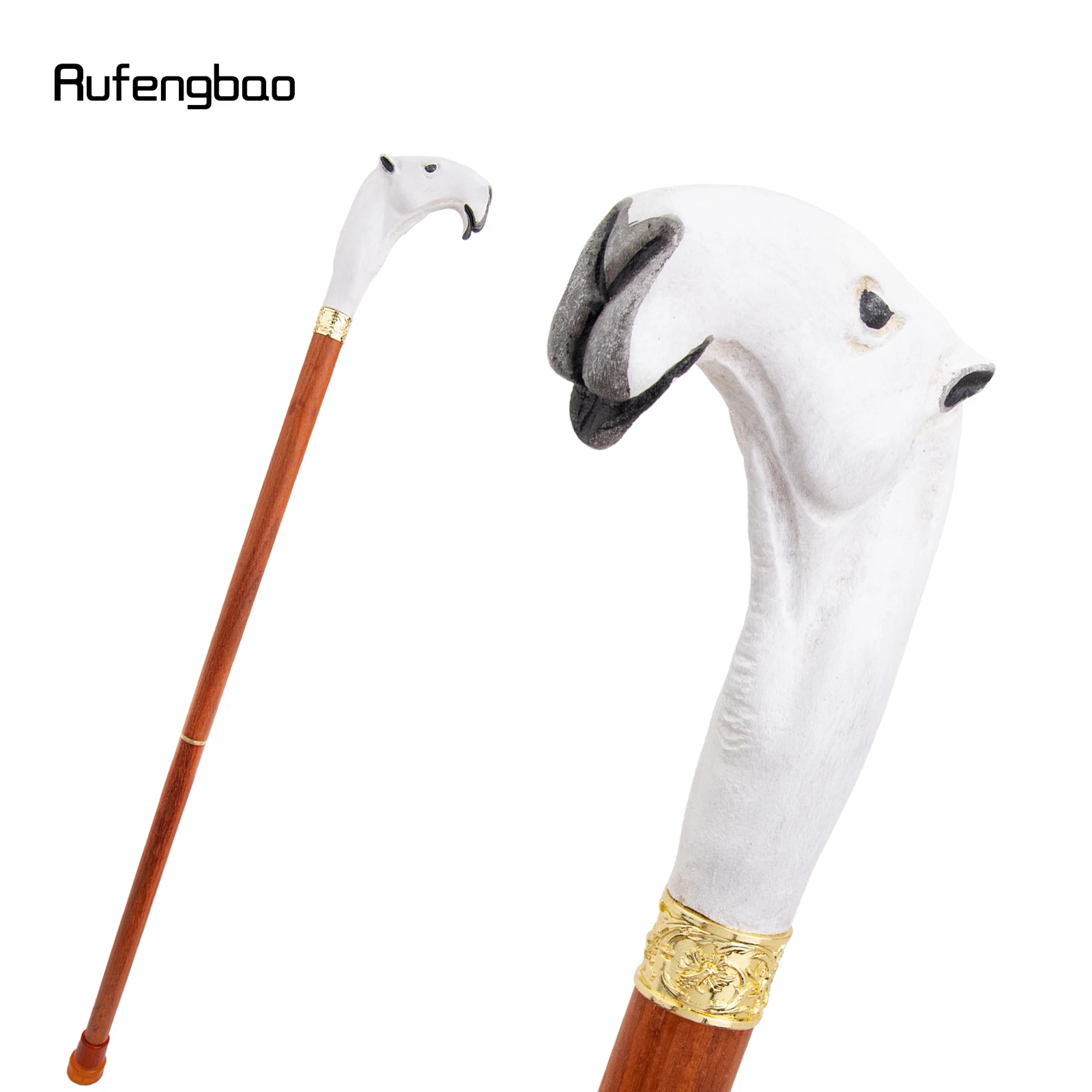 White Red Camel Wooden Fashion Stick Decorative Vampire Cospaly Party Wood Cane Mace Wand Crosier 94cm  Performance Stage Cane