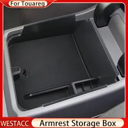 For Volkswagen VW Touareg 2011 - 2018 Armrest Box Storage Tray Organizer Holder Container Central Console Accessories