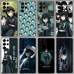 Muichiro Tokito Demon Slayer Phone Case For Samsung Galaxy A52 A12 A51 S21 Edge S22ULTRA S23 S20LITE Plus ultra Black Cover