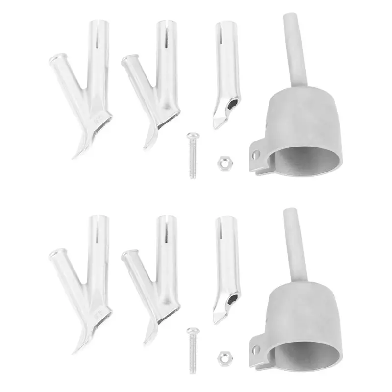 AT63-8X Welding Nozzles For Vinyl Pvc Plastic Hot Air Blower Triangle Speed Nozzle 5Mm Round Welding Head Alloy Y Type