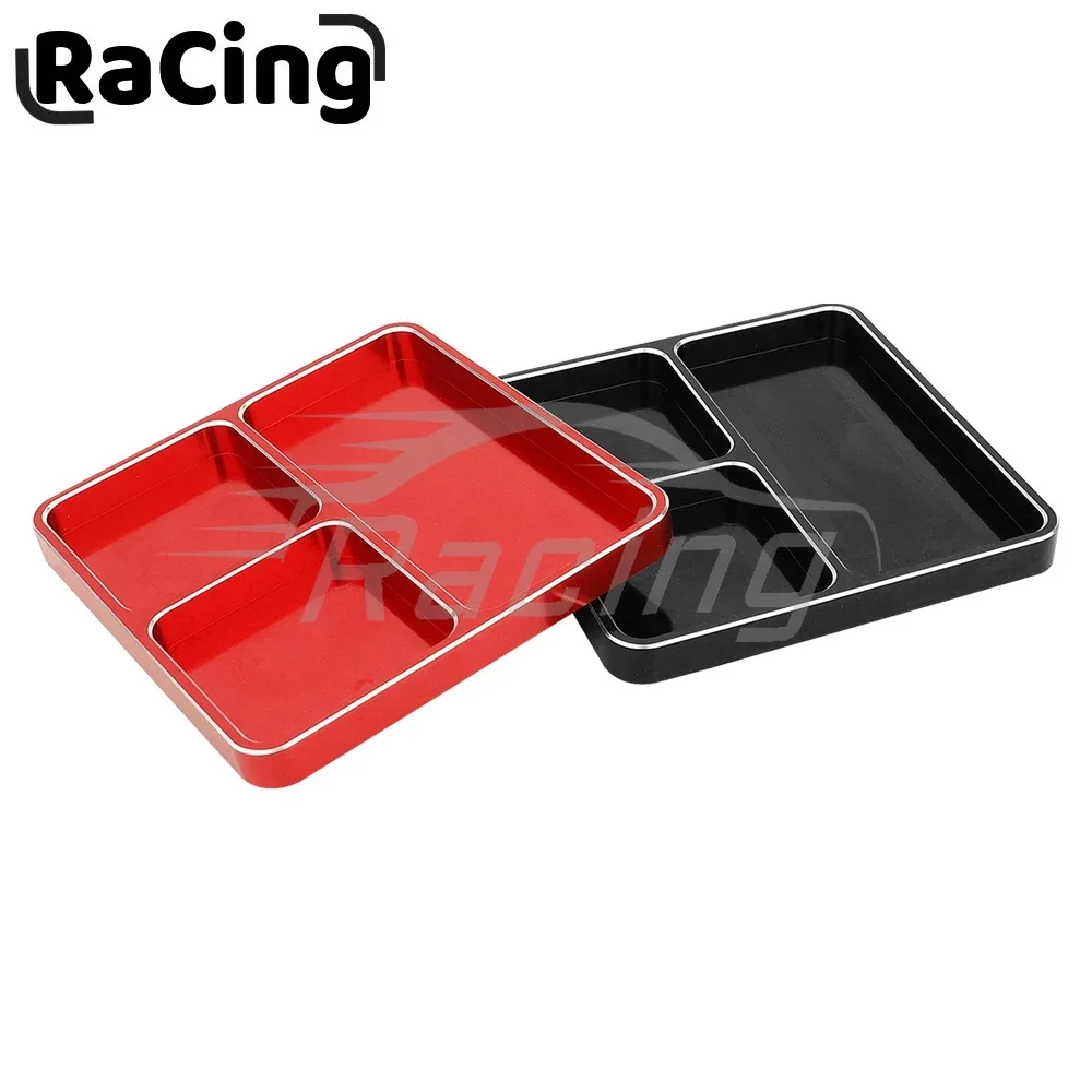 

1PC Aluminum Alloy Magnetic Screw Bolt Nut Tray Tool Storage Plate Square Maintenance Box for RC Car Truck Accessories