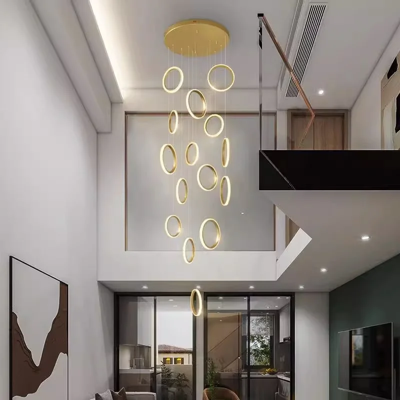 Nordic Pendant Lights for Home Decoration, Stair Chandelier, Sala de estar e jantar, Luz de teto, Iluminação interna