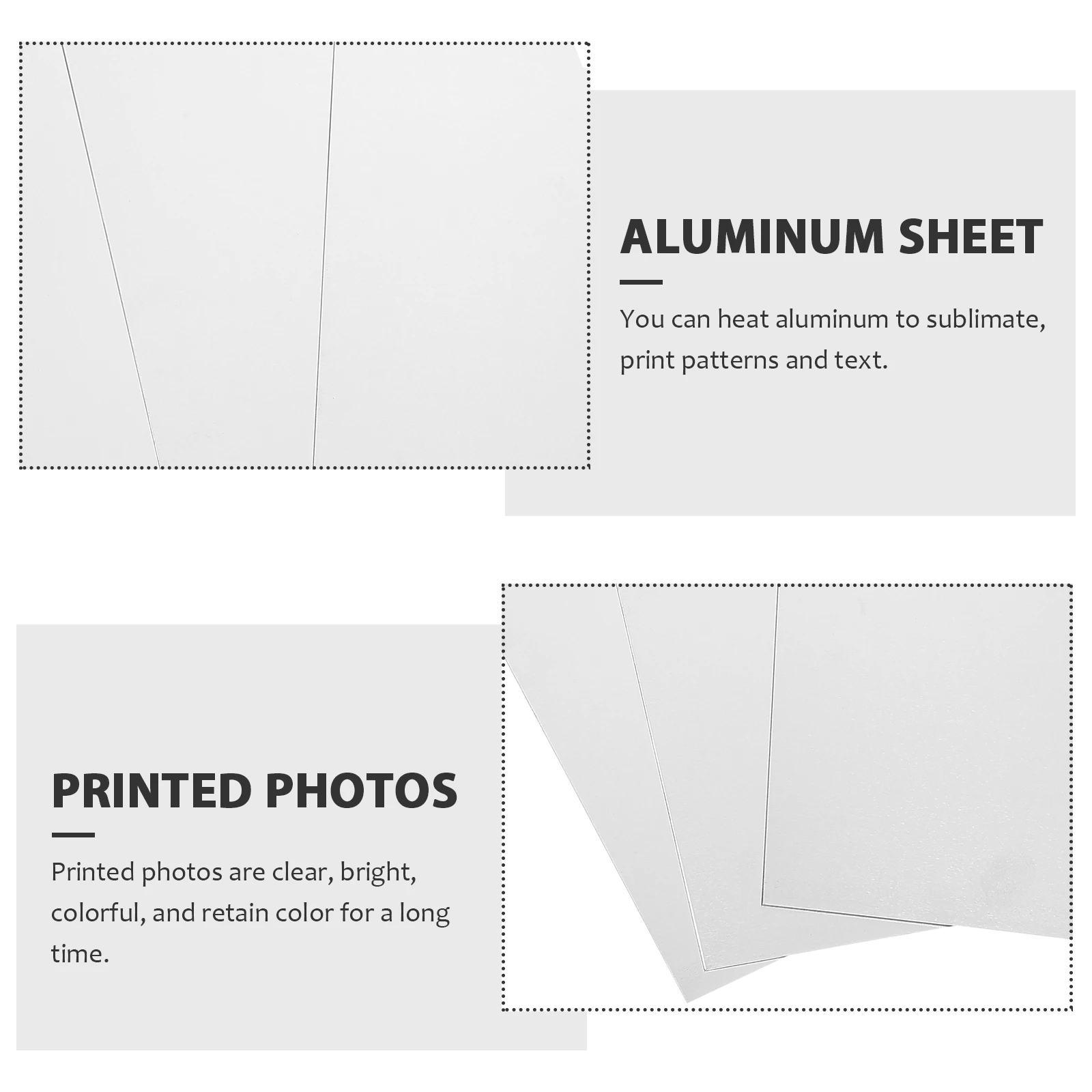 3Pcs Blank Aluminum Plate Sublimation Metal Board Photo Sign DIY Metal Sheets for Printing Custom Patterns Creative Gifts