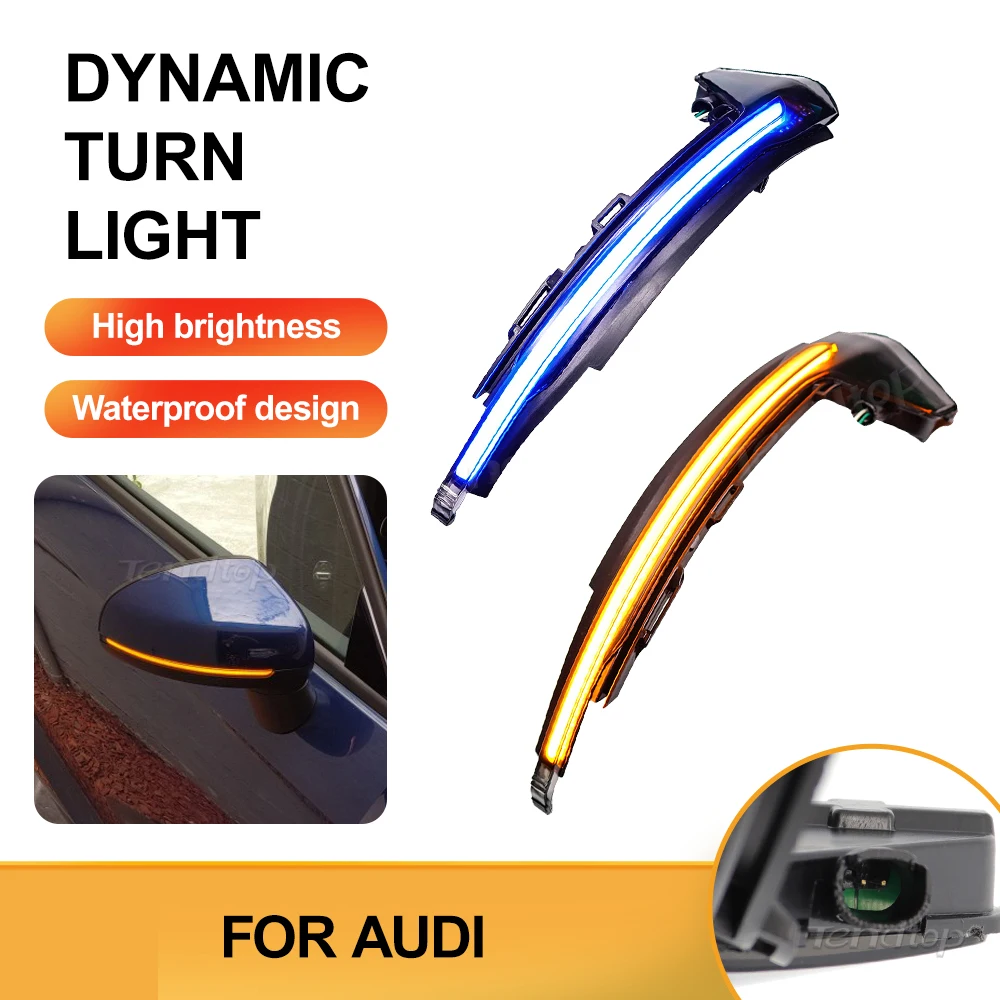 

Dynamic LED Turn Signal Lights Rear Mirror Indicator Flasher Lamp Repeater For Audi A1 8X 2011 2012 2013 2014 2015 2016-2019