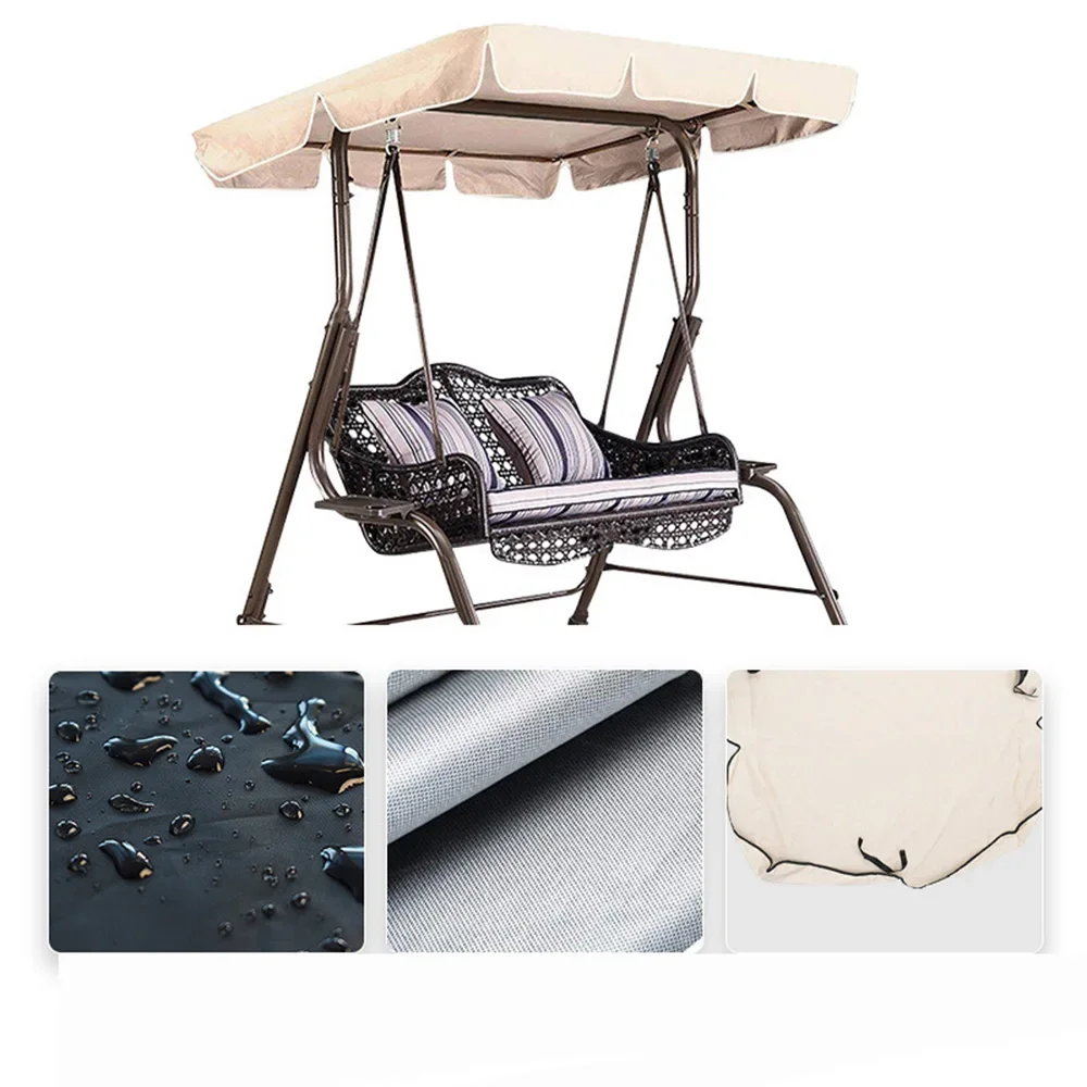 Waterproof Canopy Swings Top Rain Cover Garden Courtyard Outdoor Swing Seat Hammock Roof Canopy Replacement Swing Chair Awning