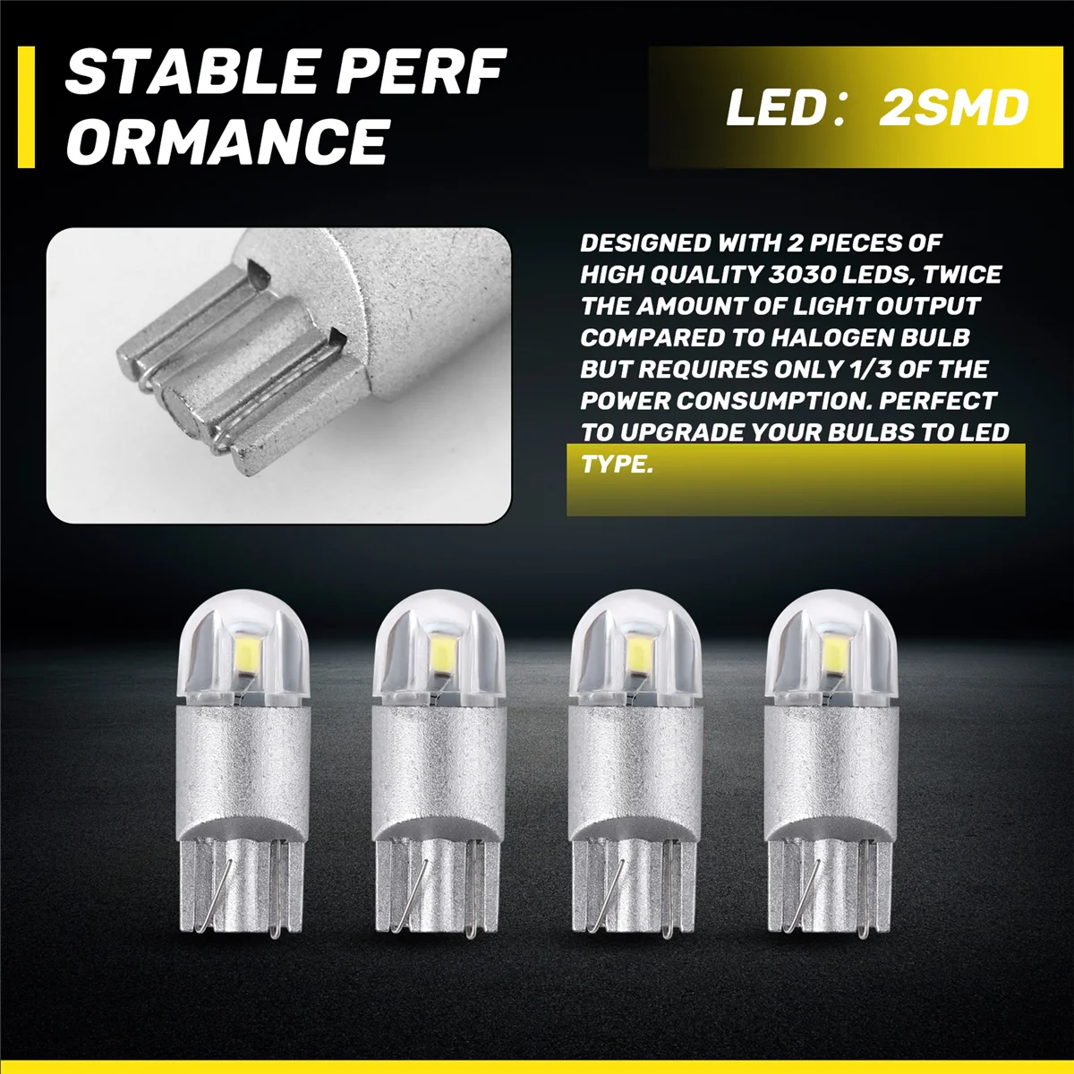 AT77 10 Uds 6000K Canbus T10 168 194 W5W cúpula marcador lateral de licencia bombilla LED blanca