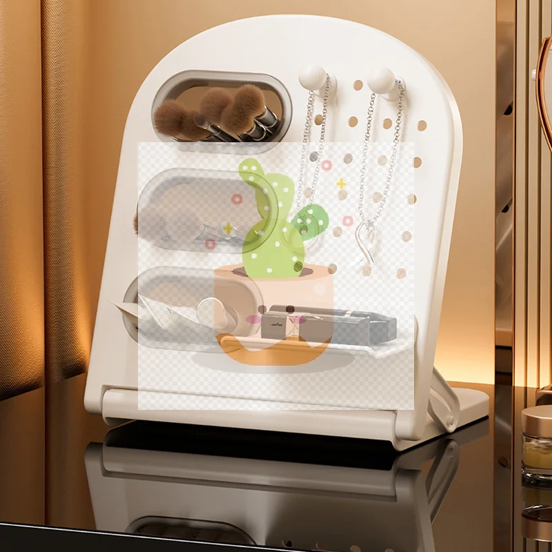 فرشاة للمكياج وصندوق تخزين الأدوات لسطح المكتب ذو سعة كبيرة برميل قلم إبداعي عالي القيمة رف تخزين مائل