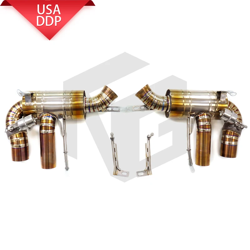 

ING Titanium Alloy Catback for Ferrari GTC4 Lusso V12 6.2L with Valve Muffler Car Accessories Engine Performance Exhaust System