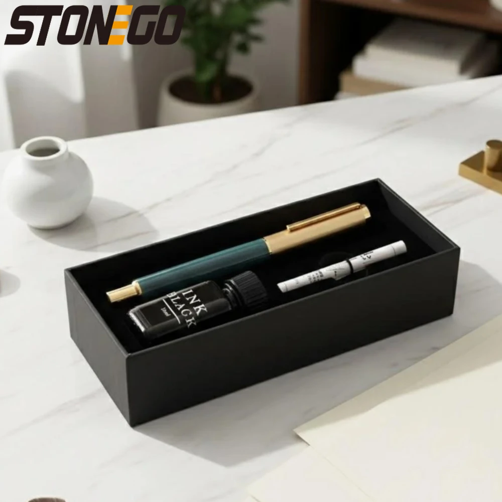 

Premium Fountain Pen Set Medium Nib with 15ml Ink and Gift Box Perfect for Writing Note Taking and Calligraphy
