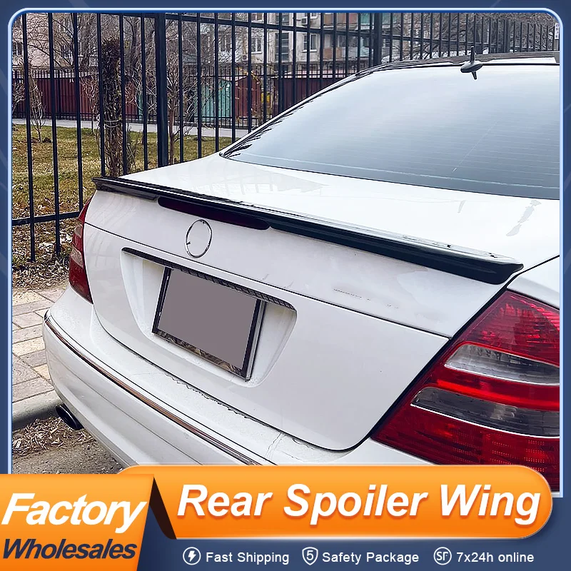 

For Mercedes Benz E Class W211 E300 E320 E350 E500 E63 2003-2009 Rear Trunk Lid Ducktail Car Spoiler Wing Exterior Accessories