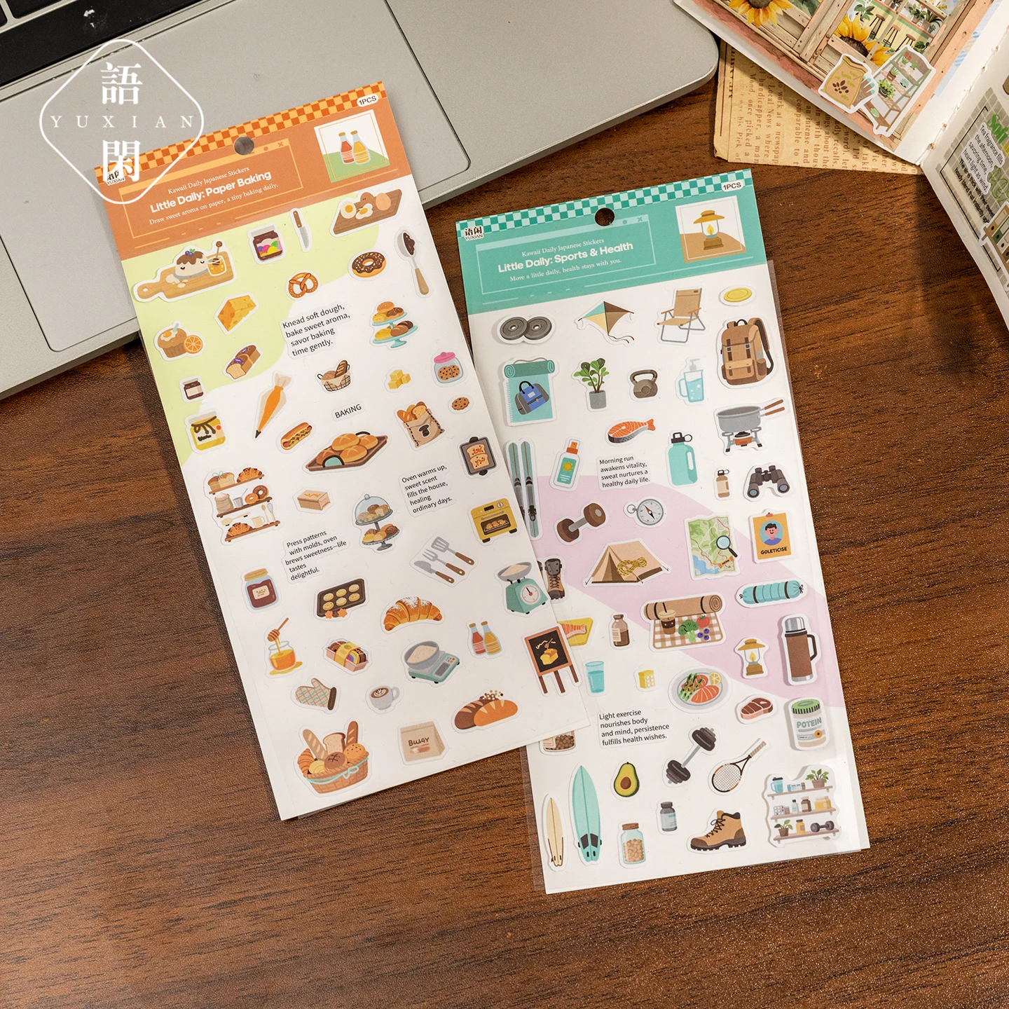 

1 pc Japanese Style Food & Furniture DIY Collage Coated Paper Stickers