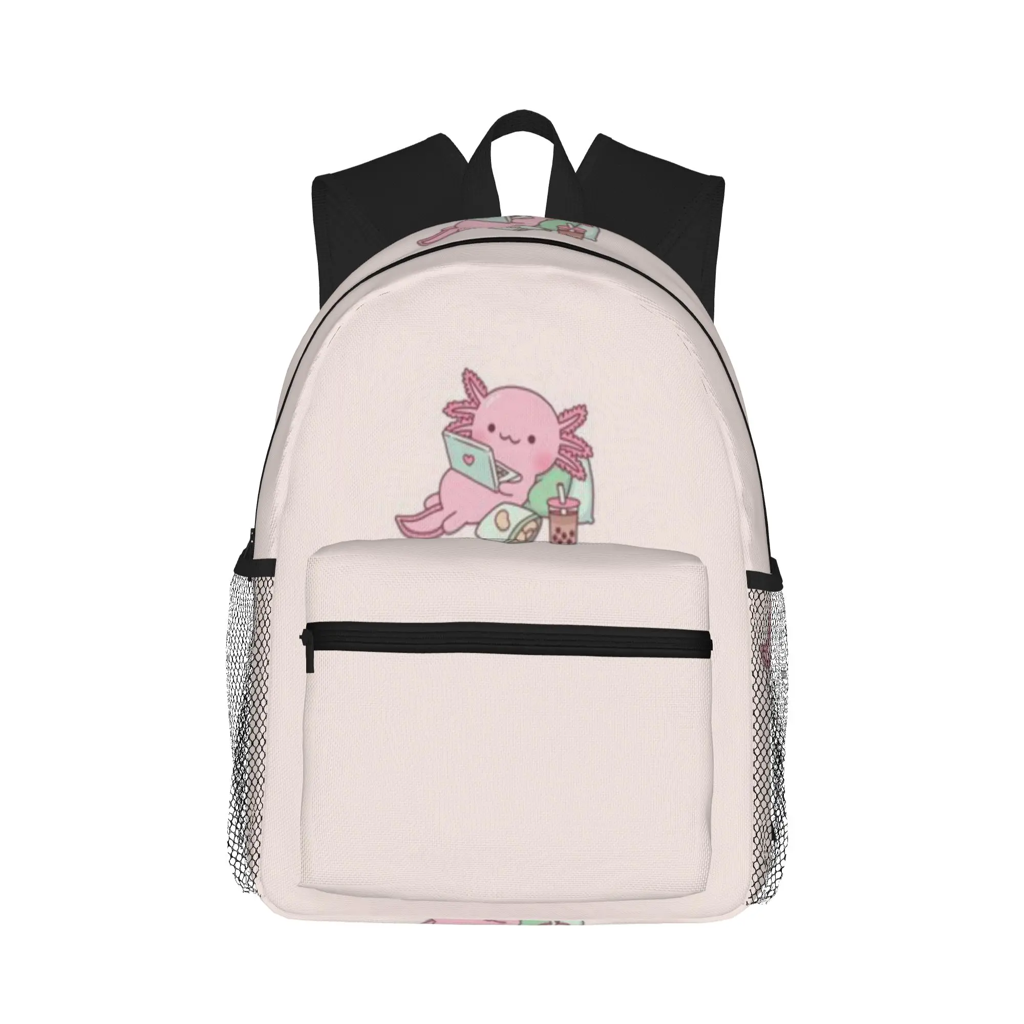 

Cute Chilling Axolotl Casual Backpack for Students and Adults Bags
