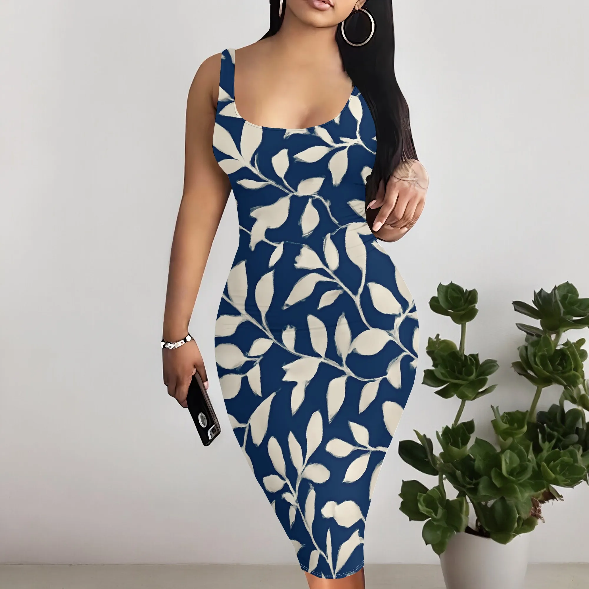 

Summer Floral Print Bodycon Dress, S-3XL Plus Size, Fresh & Elegant, Perfect for Vacation and Party Wear