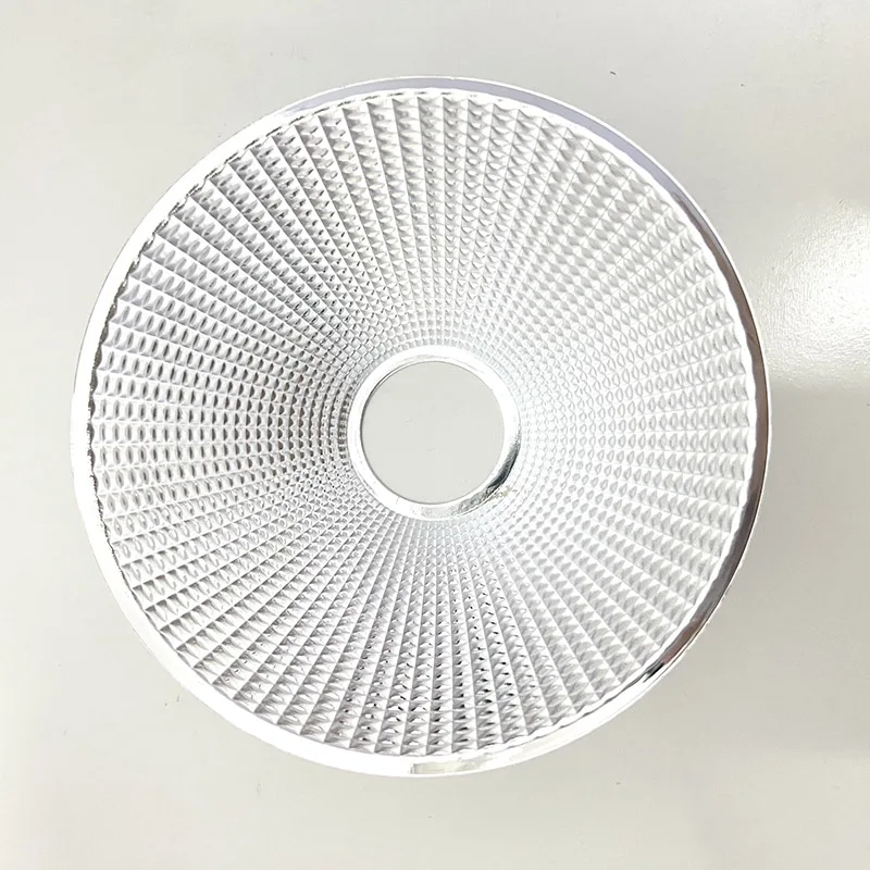 Taza reflectora de aluminio LED para lámpara COB, 20-126mm, 15-120 grados, reemplazo de pantalla de lámpara, tazón reflectante para luz DIY lente de