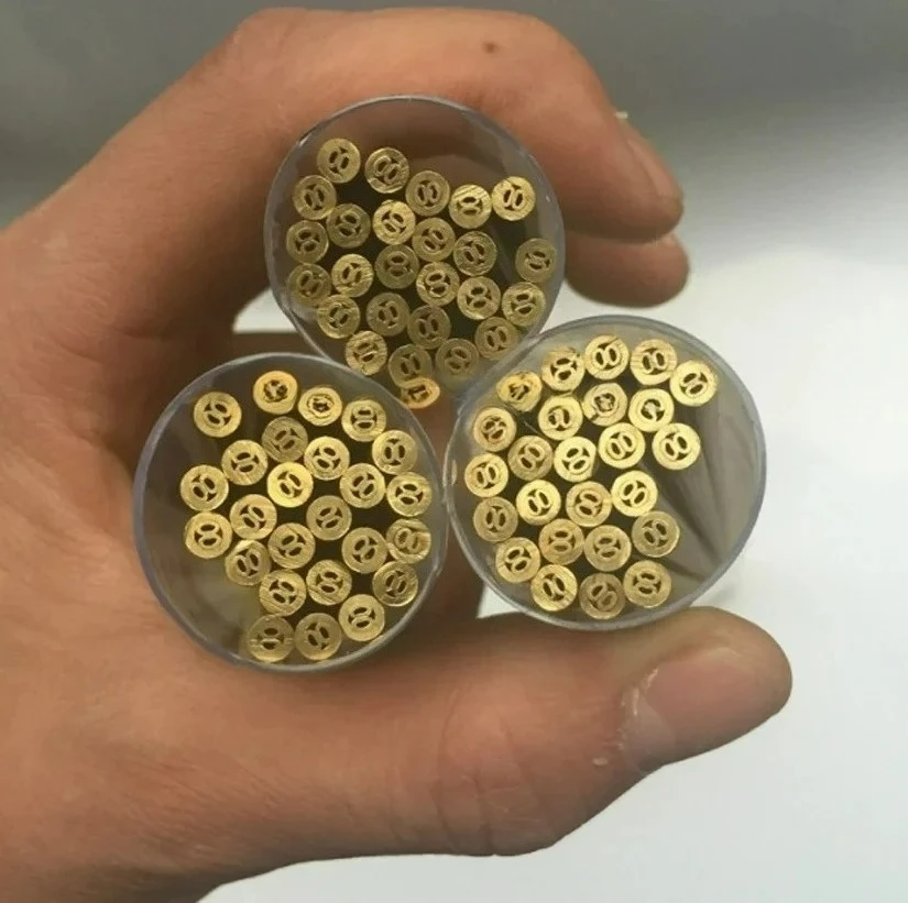 400mm Porous Brass Electrode Tube 1.0mm-3.0mm Diameter for WEDM Drilling Machine High-Quality Hot Selling Electrode Tube