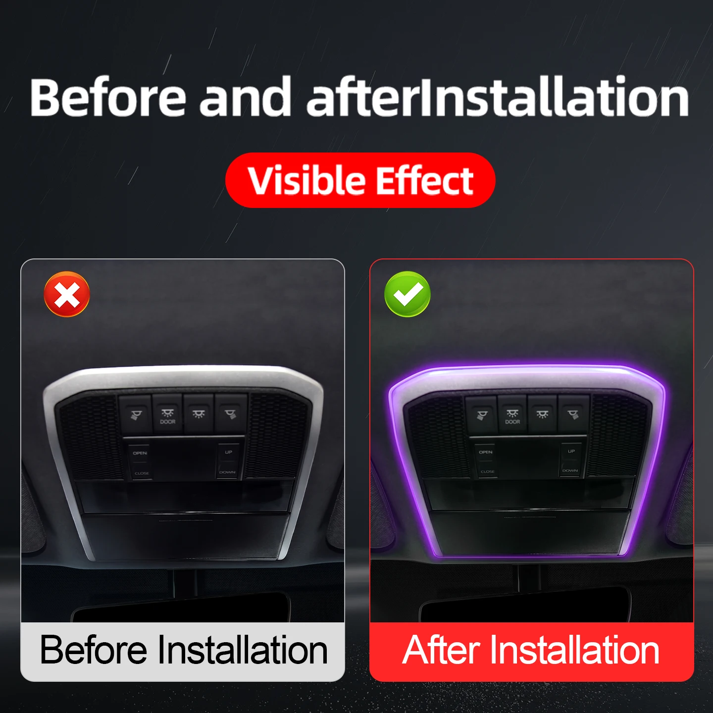 For 2022-2026 Toyota Land Cruiser LC300 J300 Reading Light Ambient Lamp LED Flowing Startup Sync Gear Light Interior Ac