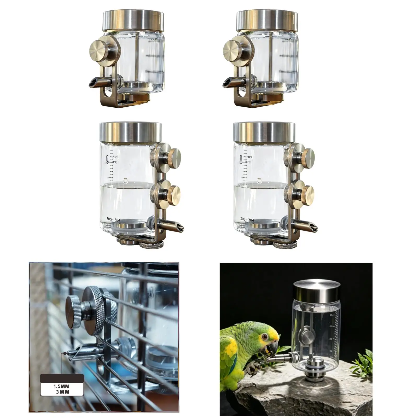 automatic-bird-water-dispenser-parrot-feeder-sturdy-easy-to-install-with-touch-mechanism-for